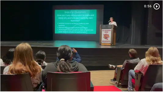 El Camino freshmen present their own “TED Talks” in celebration of the high school becoming an official TEDx school.