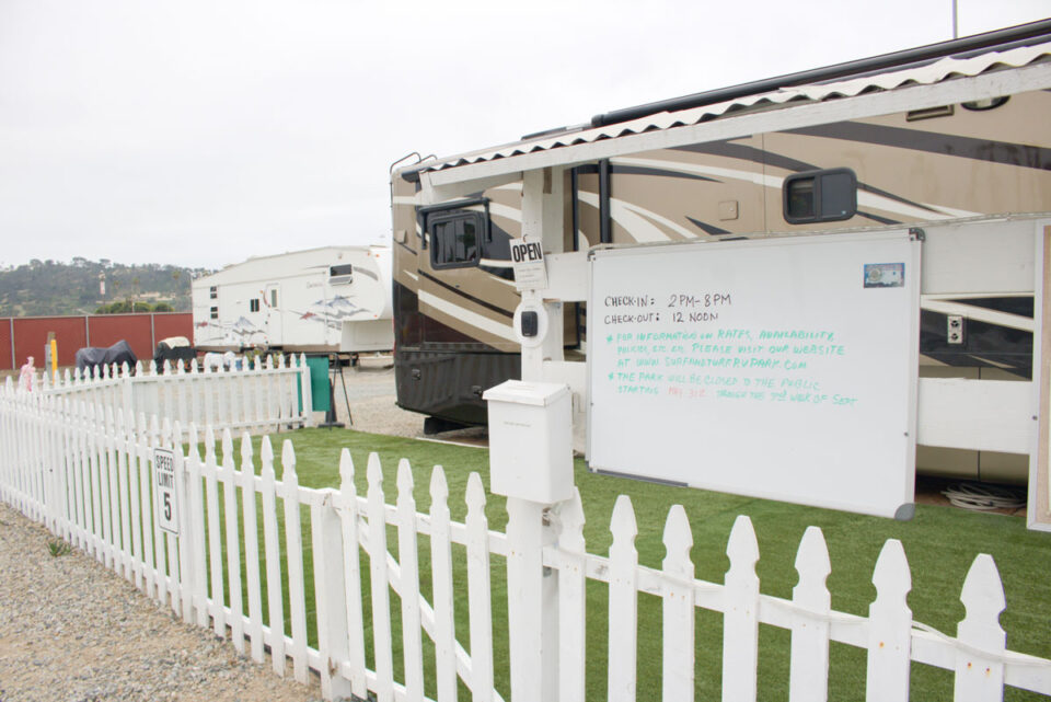 Surf and Turf RV Park tenants pay a substantially lower monthly rate when compared to similar sites across San Diego County. Photo by Laura Place