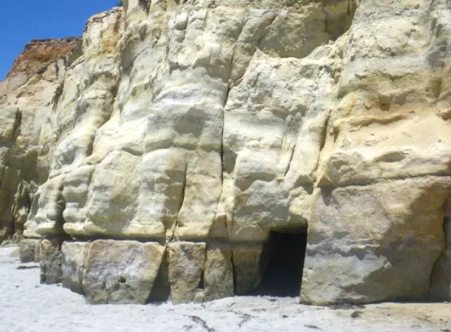  Researchers with Scripps Institute of Oceanography are continuing to study the presence of sea caves at Del Mar’s north bluff, some of which are believed to burrow 20 feet deep. Courtesy of Scripps