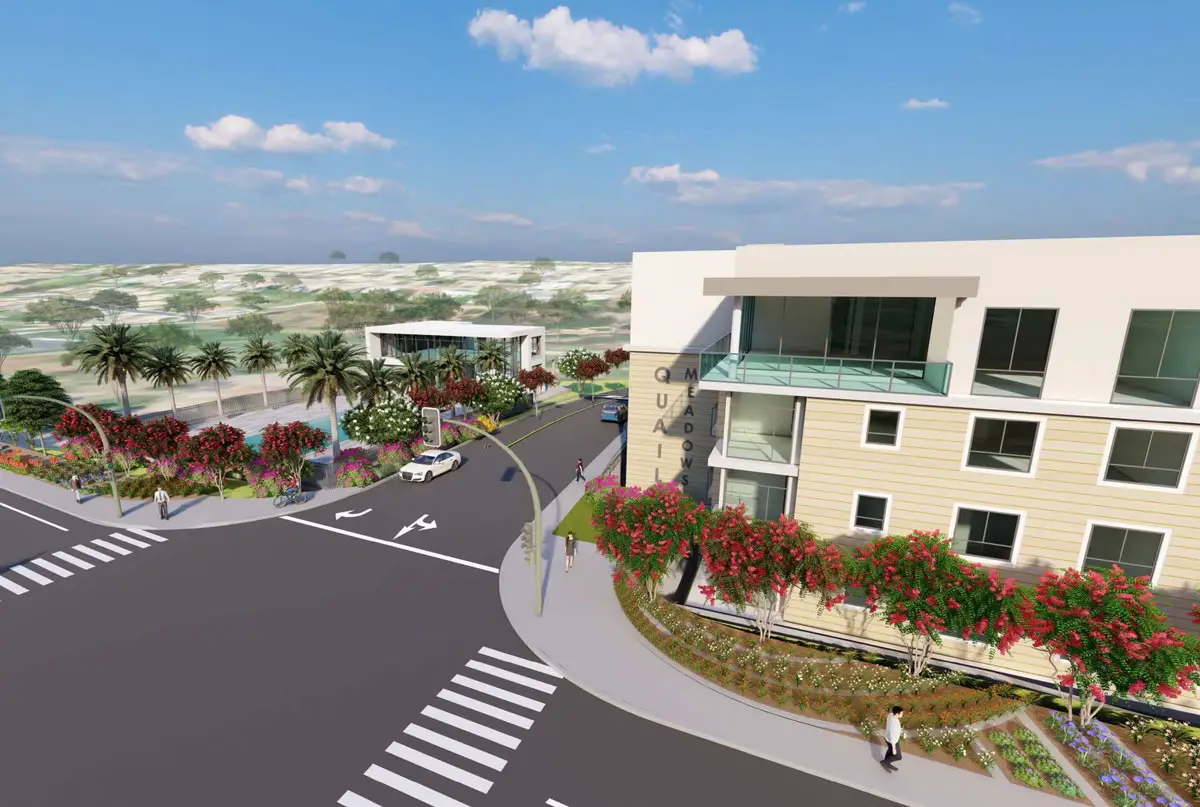 An artist's rendering of the 485-unit Quail Meadows apartment complex, the largest development in the city's history. Courtesy photo