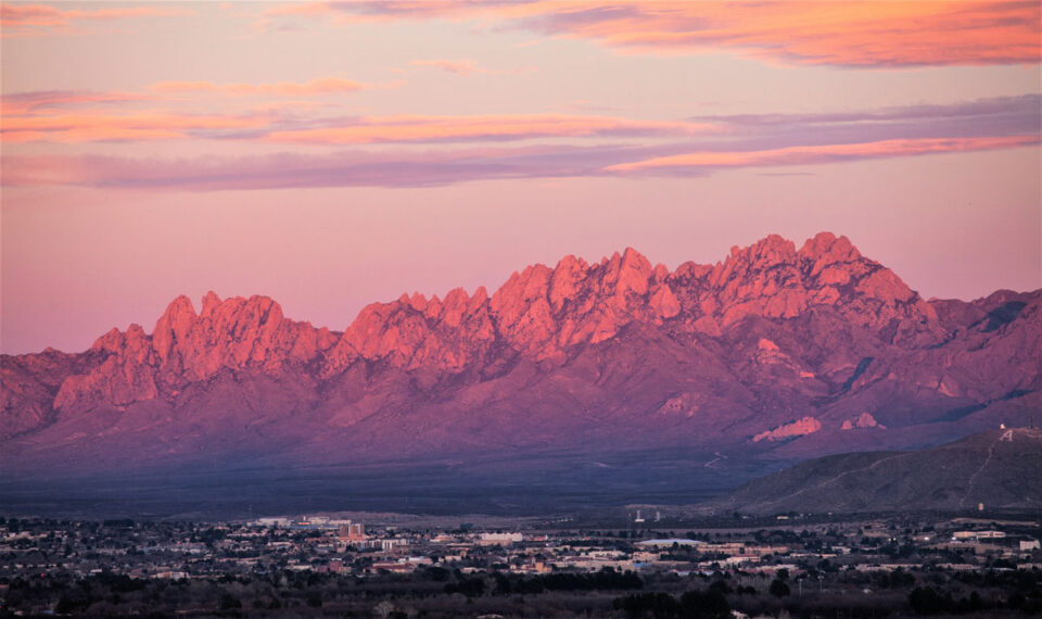 Watching the Organ Mountains transform at sunset is one of the benefits of living and visiting Las Cruces and the Mesilla Valley in southern New Mexico. Courtesy photo