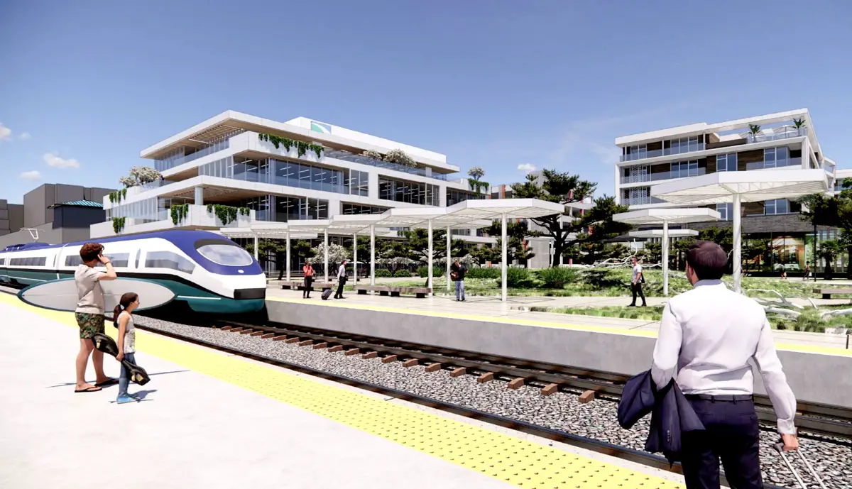 A rendering of the redeveloped Oceanside Transit Center. Courtesy photo