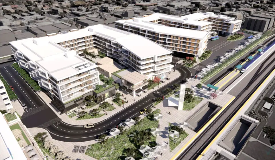In 2016, the North County Transit District board voted to redevelop some of its real estate holdings, including the Oceanside Transit Center, to improve rider experiences and support regional housing needs. Courtesy rendering