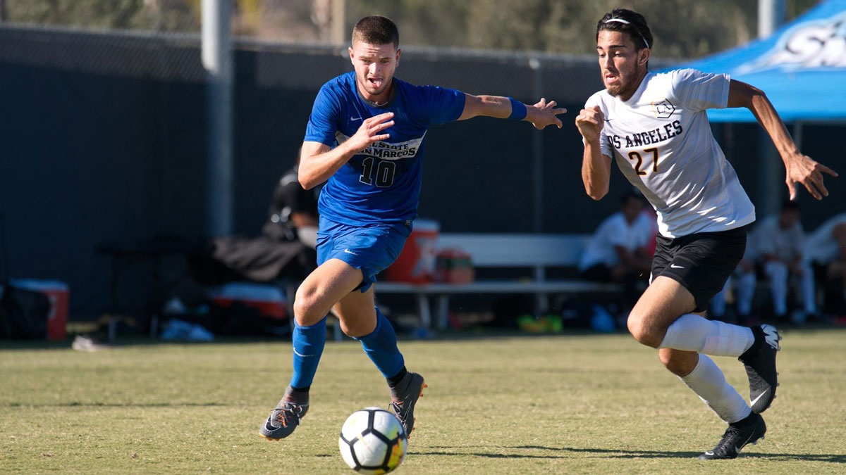 Juan Salazar finished his CSUSM career with eight goals, including four game-winning goals. Photo courtesy of CSUSM Athletics