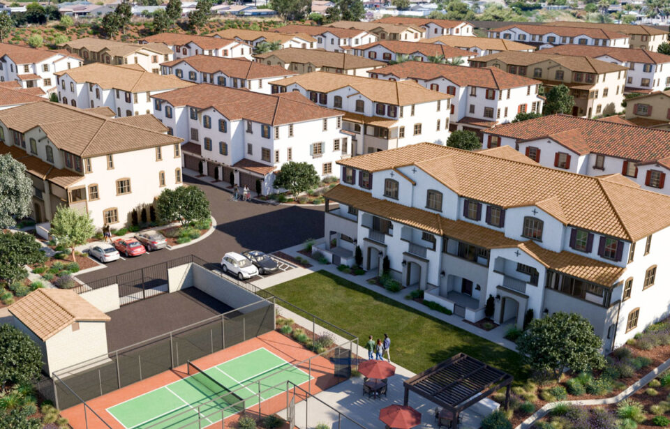 Renderings of the Pacifica townhome development. Courtesy photos