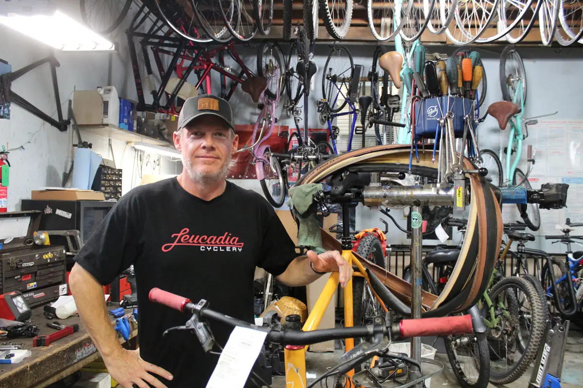 Regardless of where Leucadia Cyclery ends up, owner Jeffrey Schade is aiming to create a local hub for both casual and avid cyclists. Photo by Jordan P. Ingram