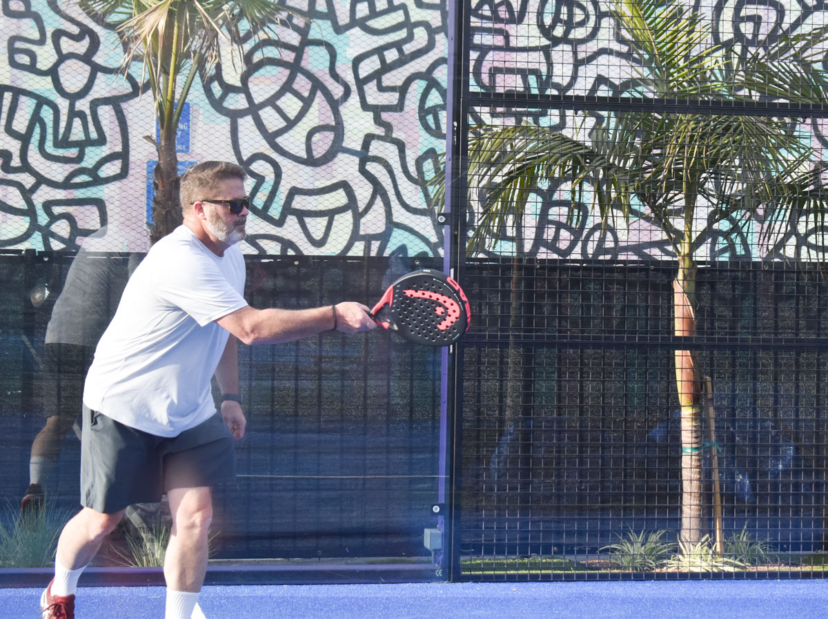 Oceanside resident Brad Malecha recently joined Padel California as a new member. Photo by Samantha Nelson
