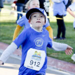 Mikey Manka competes in the Kids Marathon Mile on Jan. 13 at Carlsbad’s Legoland. Photo by Finisher Pix/In Motion Events