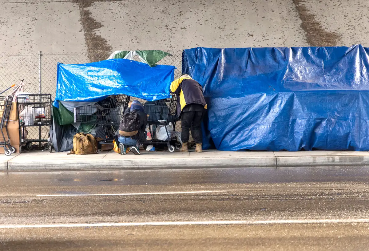 A homeless encampment in San Diego County. Photo by F. Armstrong Photography