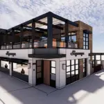 A rendering of a new two-story restaurant replacing the former Beachside Bar and Grill in Encinitas. Courtesy photo