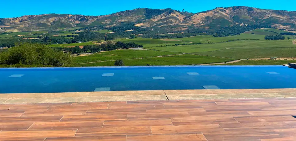Breathtaking view of Antinori Napa Valley from their Hospitality Tasting Room. Photo by Rico Cassoni