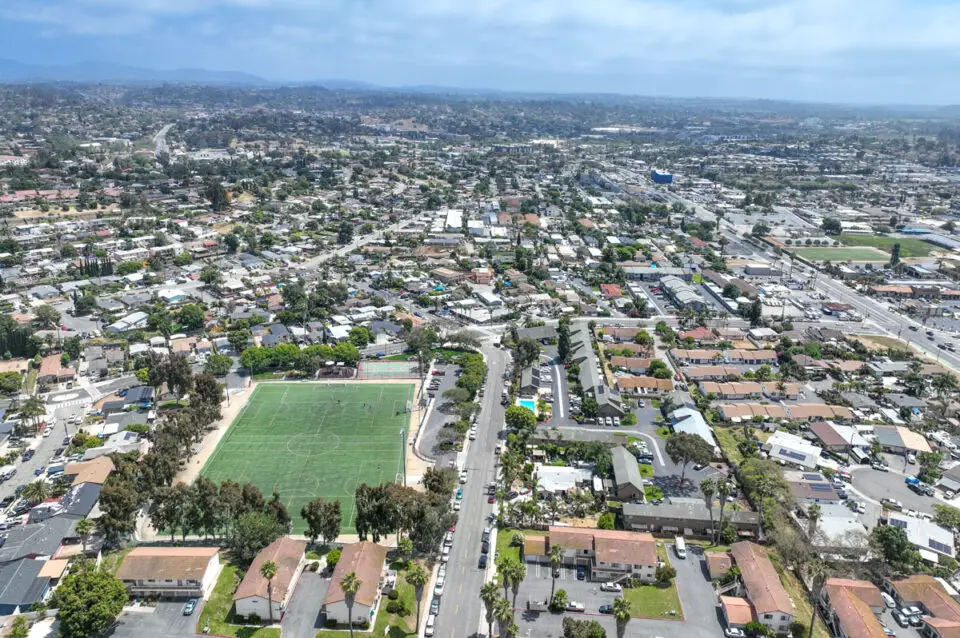 An aerial view of homes in Vista. The city is tightening restrictions on short-term rentals. Courtesy photo