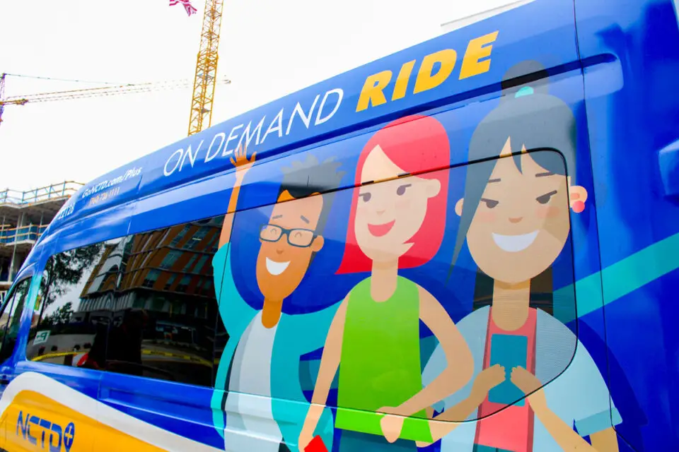 North County Transit District’s new on-demand microtransit service NCTD+ launched in San Marcos this week as a one-year pilot program. Photo by Laura Place