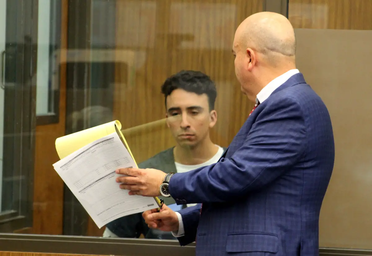 Conner Chanove, pictured in November 2023, of Carlsbad pleaded guilty Monday to three felony charges including two counts of child molestation and one misdemeanor in Vista Superior Court on Monday. Photo by Laura Place