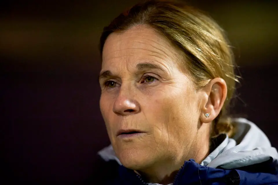 San Diego Wave FC President Jill Ellis has denied allegations of an abusive workplace shared by former club employees last week. Photo by Jose Breton/Shutterstock