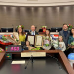 Longtime Councilmember Mike Morasco, center, bids farewell to the Escondido City Council after 14 years. Courtesy photo/City of Escondido