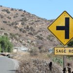 Sage Road in Fallbrook has been closed for nearly a year after a culvert under the roadway collapsed from heavy rains last winter. Photo by Samantha Nelson