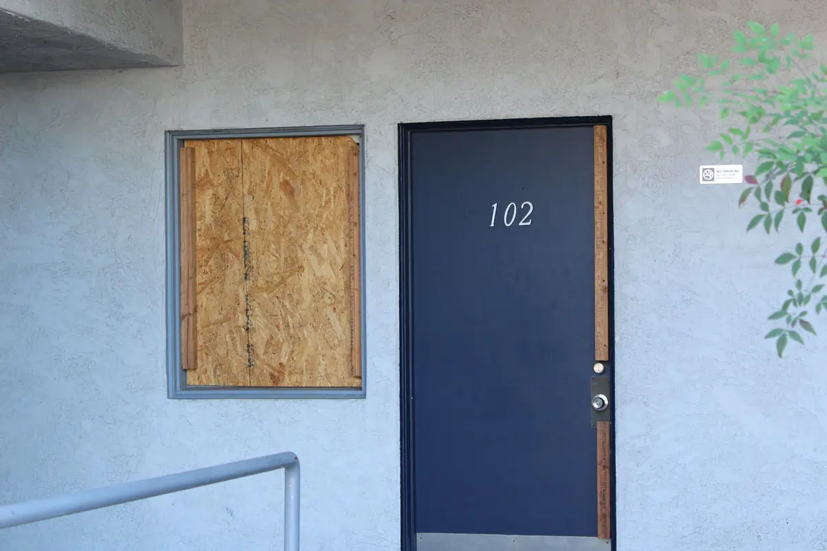 The single remaining tenant in the office building at 240 S. Hickory St. is a dental office. The lease expires in a few months. Photo By Samantha Nelson