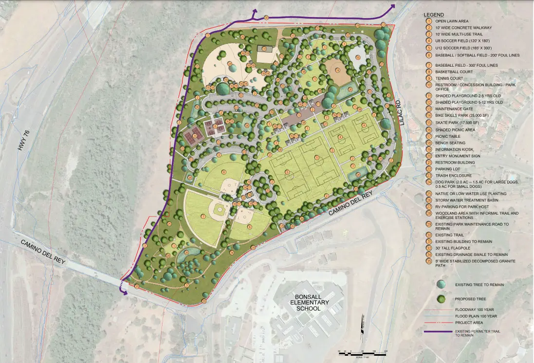 The final concept plans for Bonsall Community Park. Courtesy photo