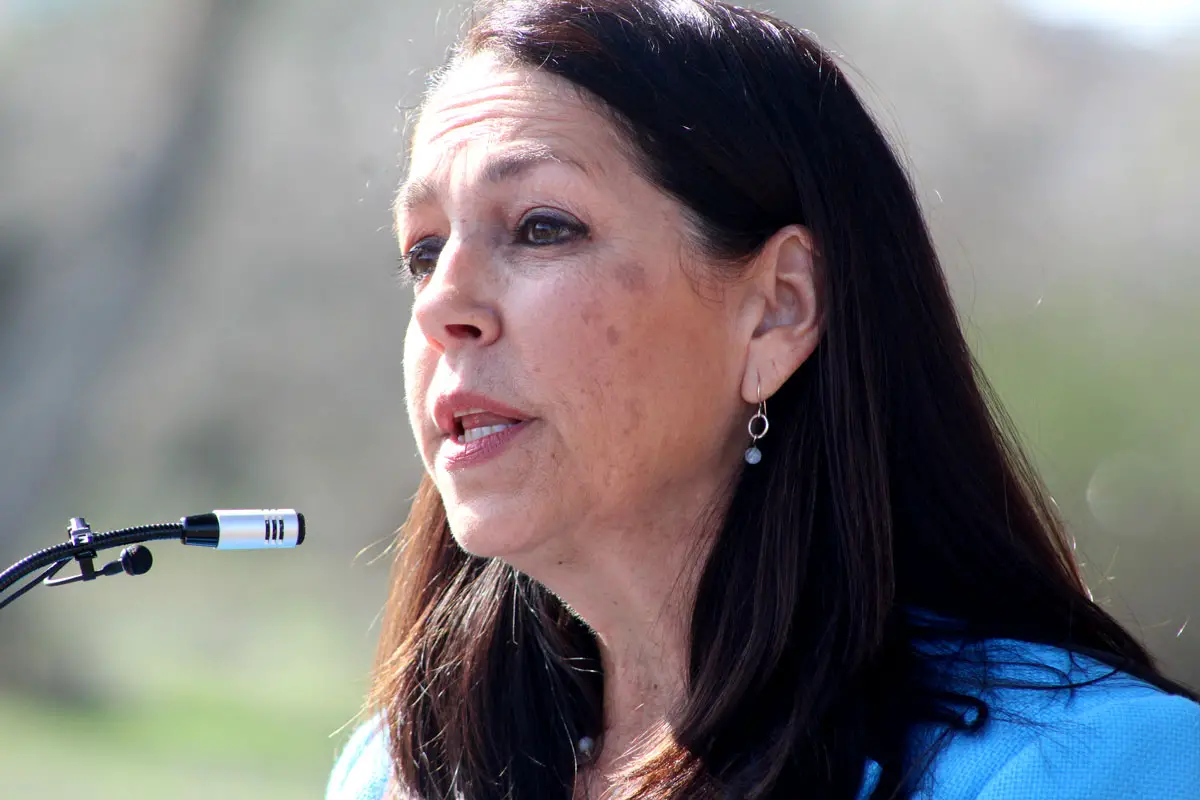 Bonsall Unified School District Superintendent Heather Golly speaks at a Feb. 18 groundbreaking ceremony for the Bonsall Community Park project. Photo by Samantha Nelson