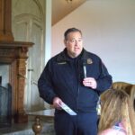 Vista Fire Department Deputy Chief Bret Davidson speaks about vegetation management ordinances during a community outreach event at the Vista Valley Country Club on April 16. Photo by Leo Place
