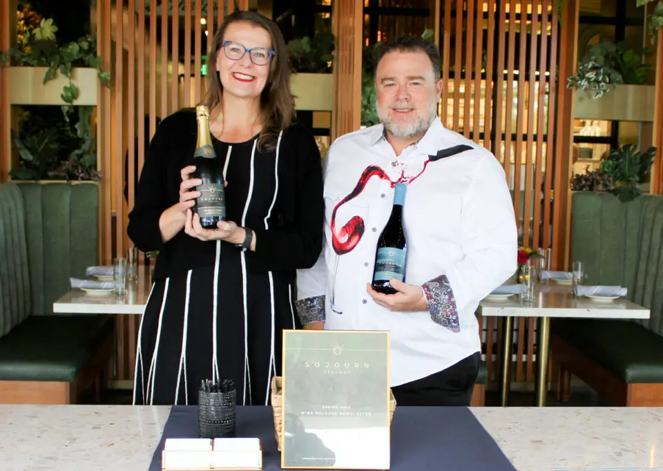 Sojourn Cellar's head of marketing Sherrie Perkovich and winemaker and general manager Randy Bennett. Photo by Rico Cassoni