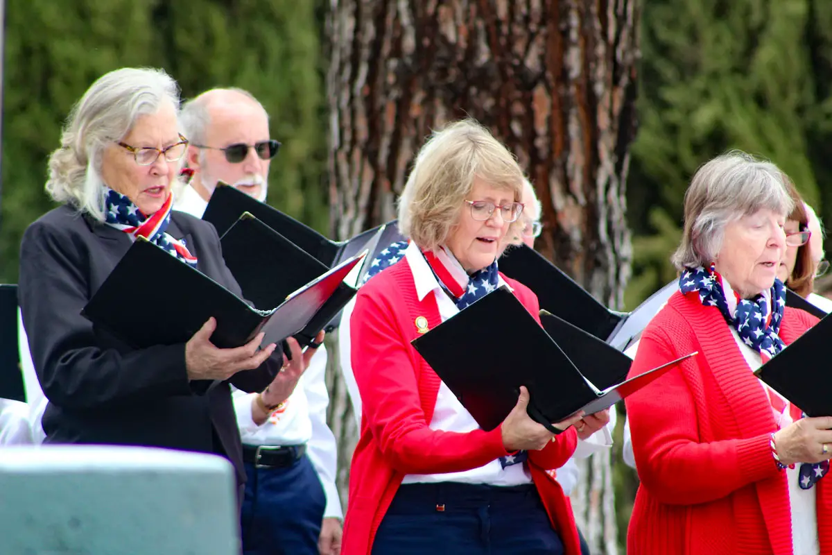 Members of the Fallbrook Chorale perform during a Memorial Day event on May 26 at Fallbrook Masonic Cemetery. Photo by Samantha Nelson