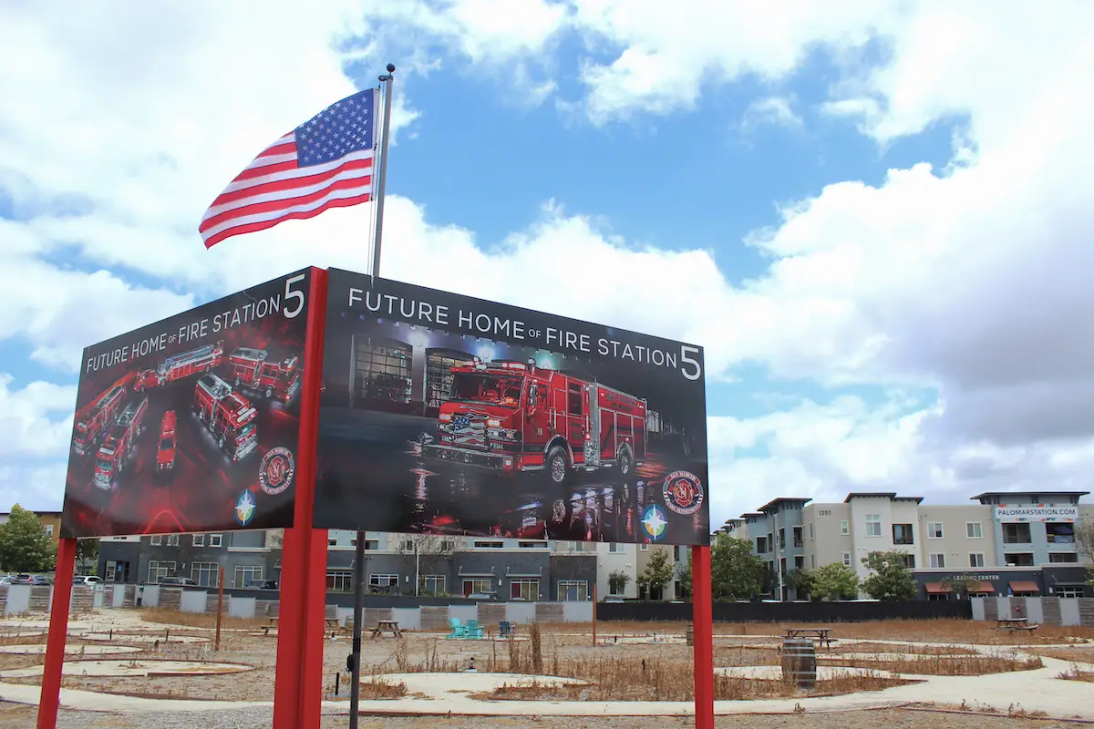 San Marcos Fire Station 5 will be located at the now-closed Outpost beer garden at the corner of North Las Posas Road and Amorlite Drive. Photo by Leo Place