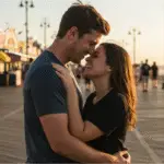 CA Matchmaking Websites, a couple embrace each other on the coast of CA