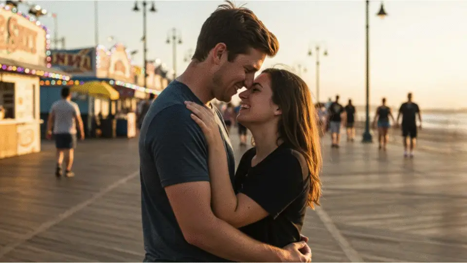 CA Matchmaking Websites, a couple embrace each other on the coast of CA