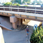 The new pedestrian rail undercrossing planned for Verdi Avenue will be similar to the existing crossing at Santa Fe Avenue, pictured above. Photo by Leo Place