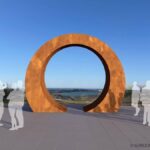 The Carlsbad City Council approved designs last week for a sculpture called “The Ring," shown in renderings, planned for Veterans Memorial Park. Courtesy photo/City Gordon Huether Studios