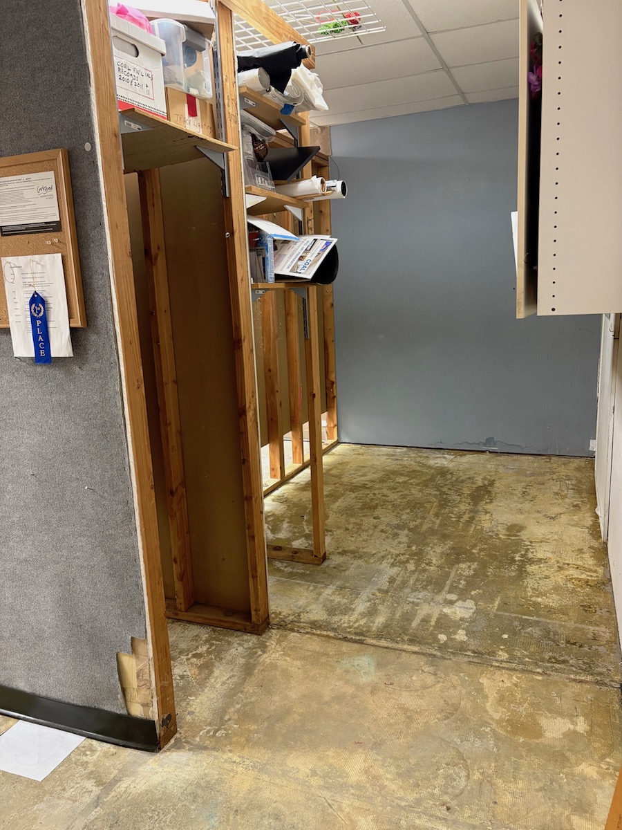 More damage from the flooding at the North Coastal Art Gallery. Courtesy photo.