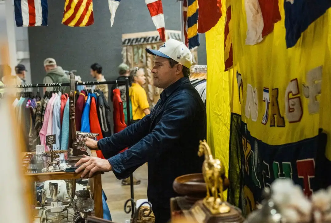 Vendors set up displays of antiques, jewelry and handcrafted goods during the Redo Vintage and Makers Market, coming to O’Brien Hall at the Del Mar Fairgrounds this fall.