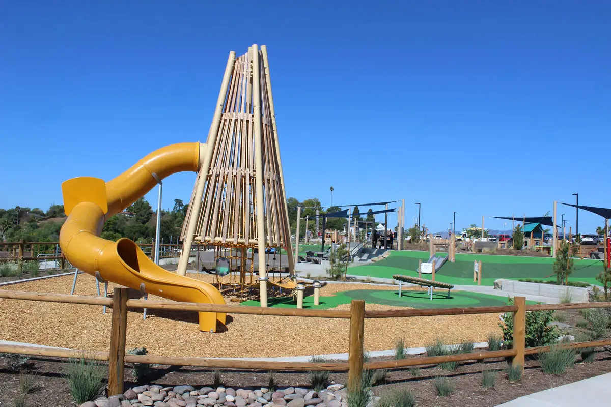 A new play structure at the Village View County Park in Fallbrook. Photo by Samantha Nelson