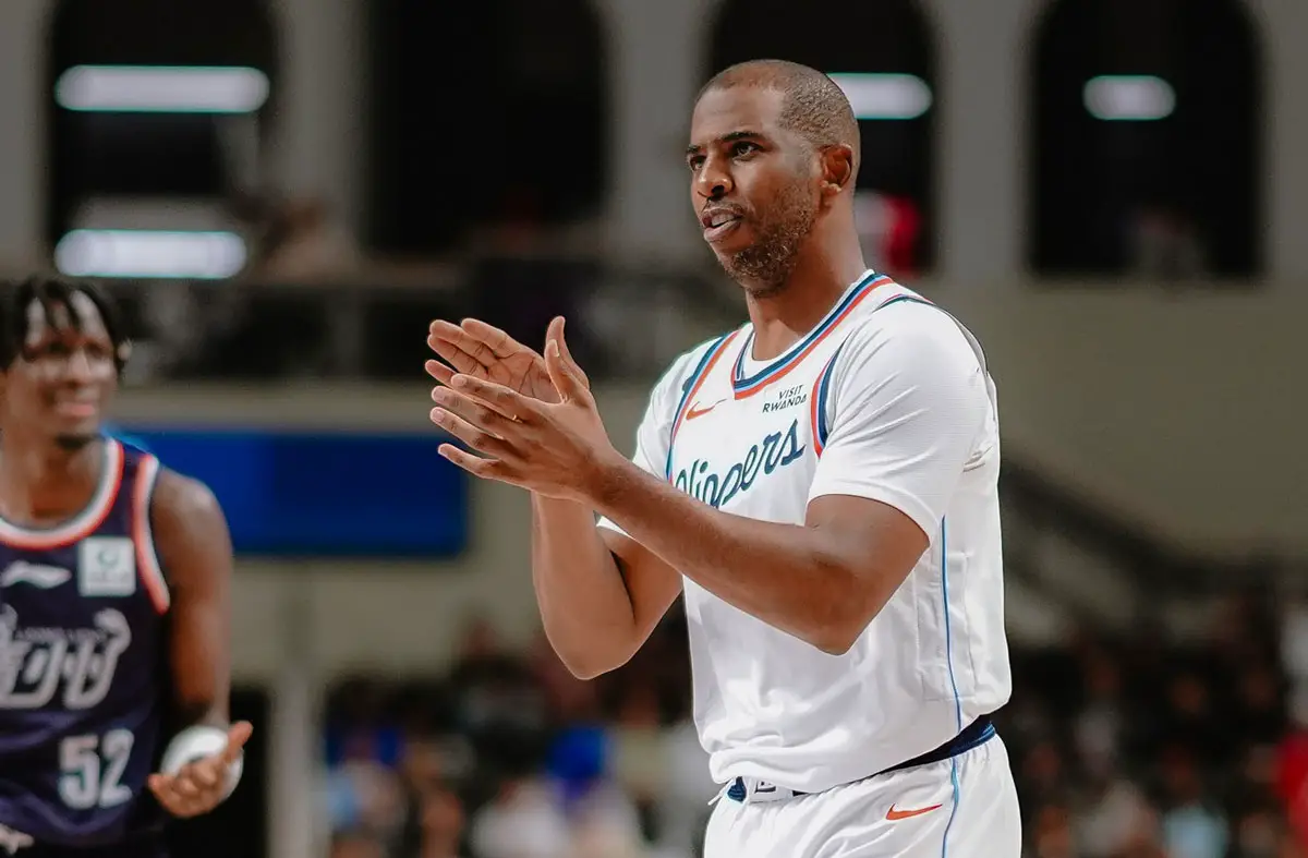 Clippers veteran guard Chris Paul delivered a solid performance, scoring 15 points against the Guangzhou Loong Lions on Thursday night at Frontwave Arena in Oceanside. Courtesy photo/Clippers