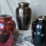 Pet urns offered by Angel Paws Pet Cremation are displayed at the company’s San Marcos shop. Courtesy photo/Angel's Paws