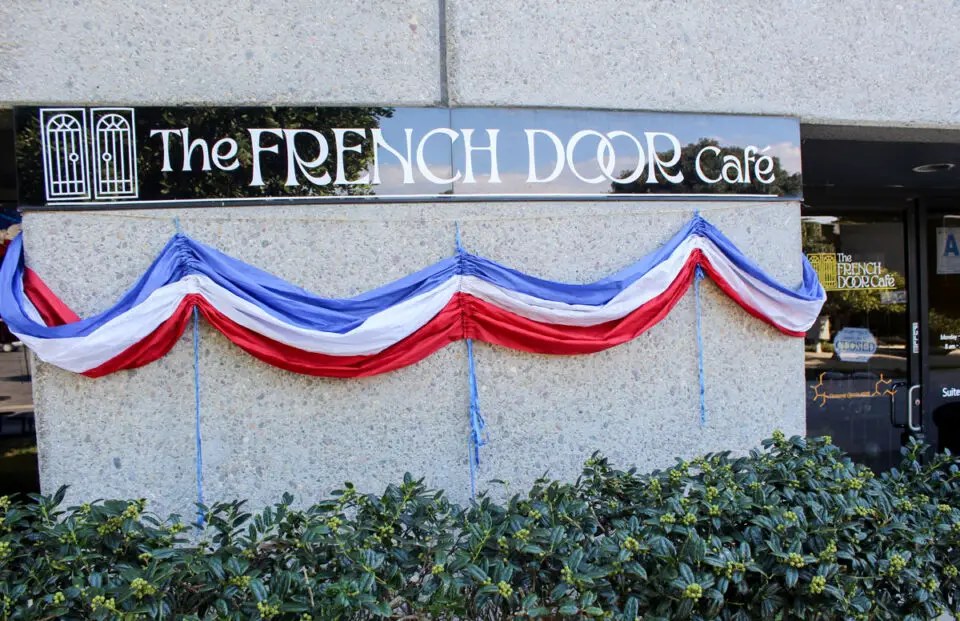 The exterior of the French Door Café in Carlsbad. Photo by Cameron Adams