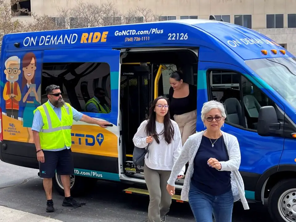 The NCTD+ microtransit program in San Marcos had over 25,700 boardings in its first year of service. Courtesy North County Transit District