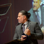 Actor Joe Manganiello accepts the Spotlight Award during the Night of the Stars Tribute at the 24th annual San Diego International Film Festival on Oct. 16 in La Jolla. Photo by Trenton Badillo Photography