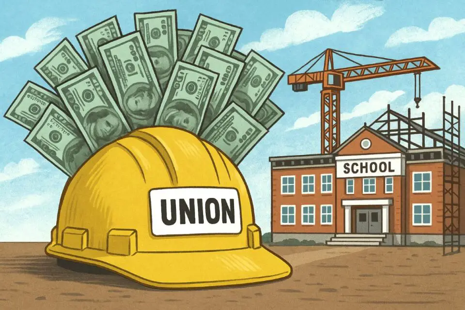 There is a growing debate over a proposed project labor agreement for Carlsbad Unified School District’s Measure HH bond projects. The Coast News graphic/AI