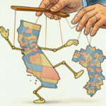 Proposition 50 could undermine California’s independent redistricting process. The Coast News graphic/AI