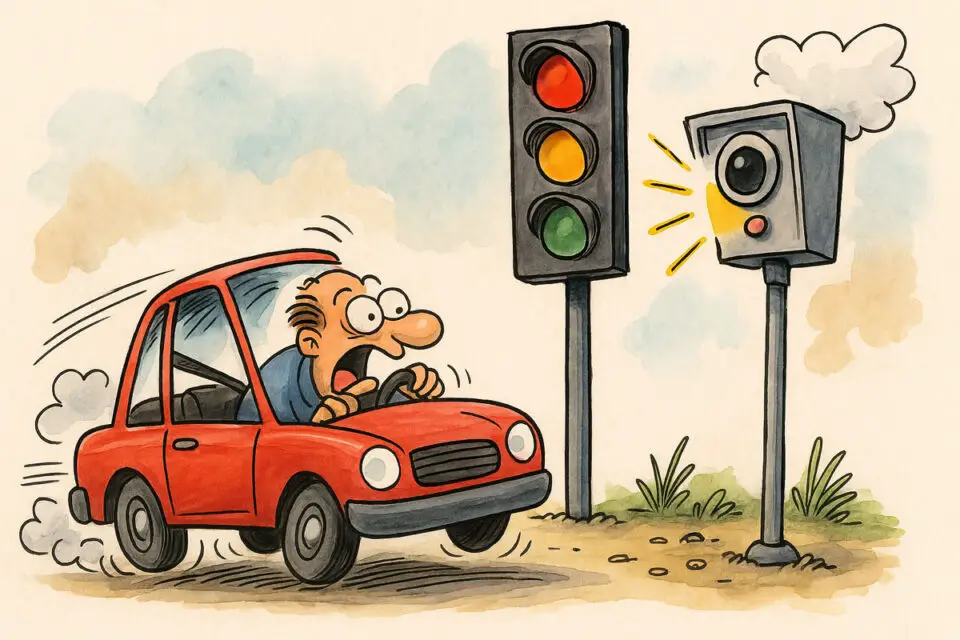 Perhaps Encinitas officials should consider a return to the use of red-light cameras. The Coast News graphic/AI