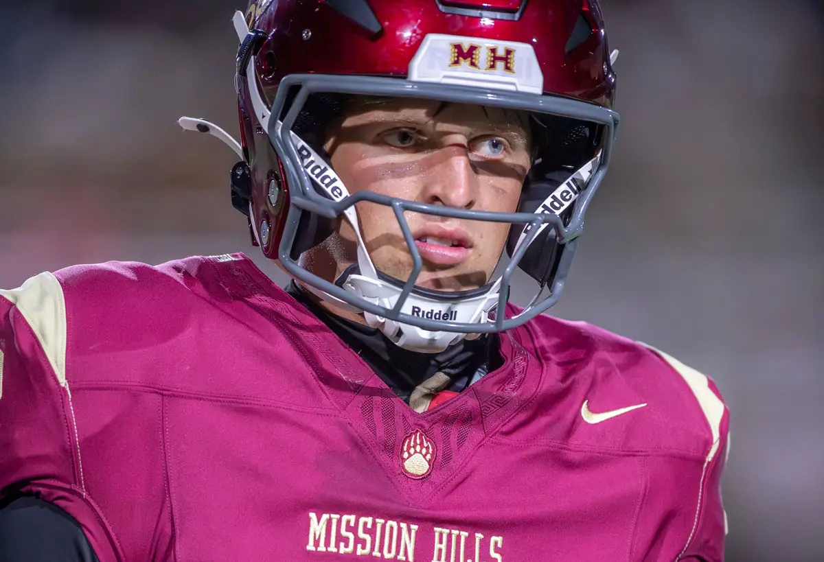 Mission Hills senior quarterback Troy Huhn is one of the top high school passers in California. Photo by Rudy Schmoke