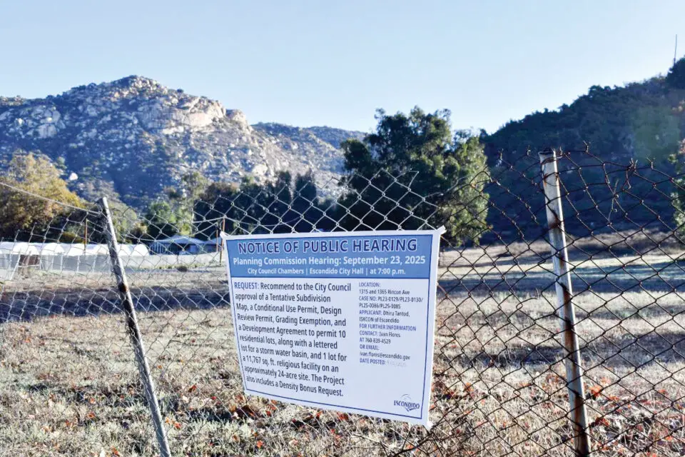 The Escondido City Council narrowly approved the construction of a Hare Krishna temple along Rincon Avenue. Photo by Samantha Nelson