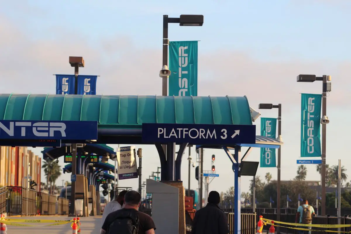 Sprinter and Coaster platforms at the Oceanside Transit Center. Photo by Samantha Nelson