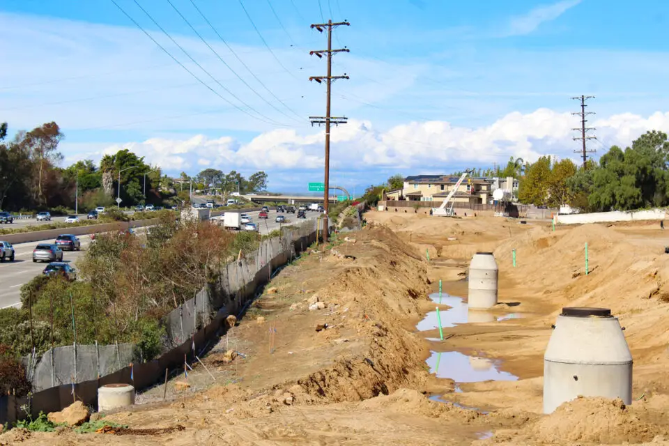 A view from the southern end of the Clark Avenue Apartments site on Union Street in Leucadia. Photo by Jordan P. Ingram