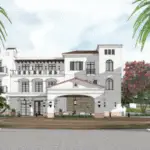 A rendering of the proposed three-story, 105-unit assisted living facility along El Camino Real in northern San Diego near the city of Del Mar. Courtesy image
