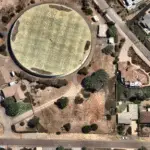 An aerial view of the Santa Fe Irrigation District's Larrick Reservoir property along Glenmont Drive in Solana Beach. Courtesy image