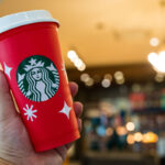 A Starbucks reusable cup for Thursday’s Red Cup Day promotion, which coincided with a walkout by baristas in San Diego and other U.S. cities. Courtesy photo